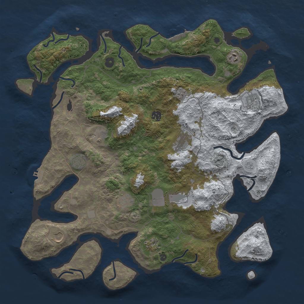 Rust Map: Procedural Map, Size: 4500, Seed: 8954562, 20 Monuments