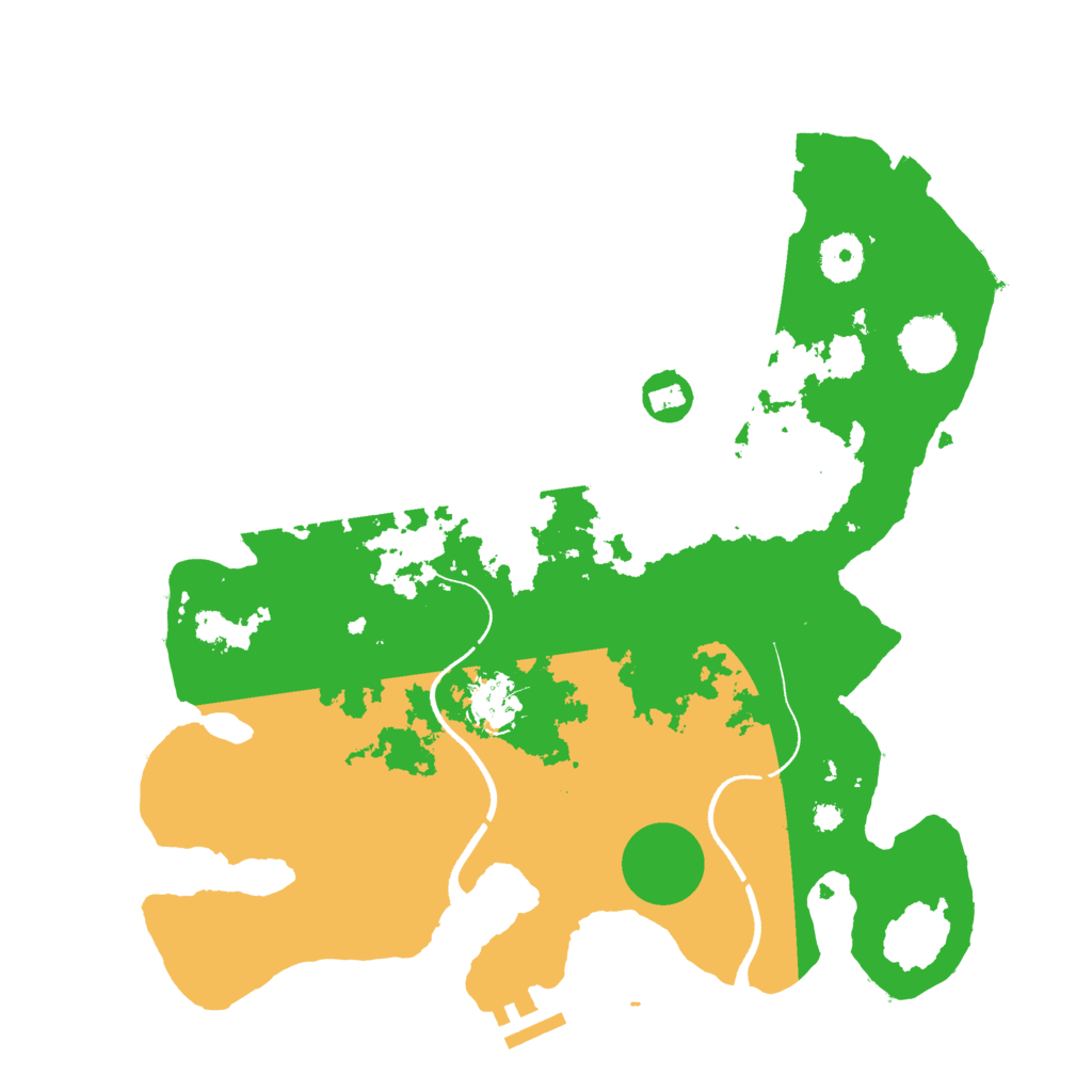 Biome Rust Map: Procedural Map, Size: 3500, Seed: 4256116