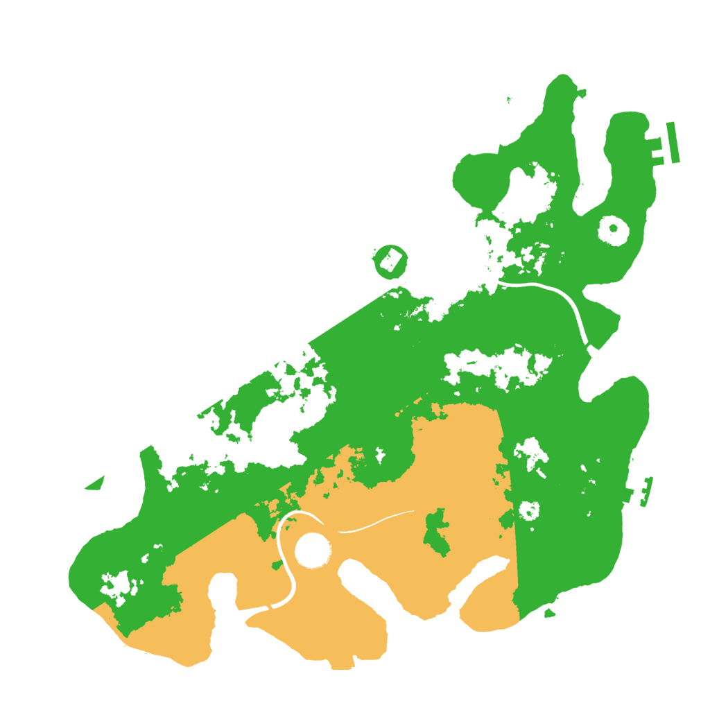 Biome Rust Map: Procedural Map, Size: 3500, Seed: 2106541