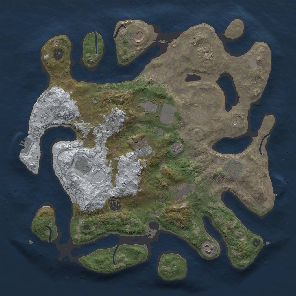 Rust Map: Procedural Map, Size: 4000, Seed: 61140102, 20 Monuments