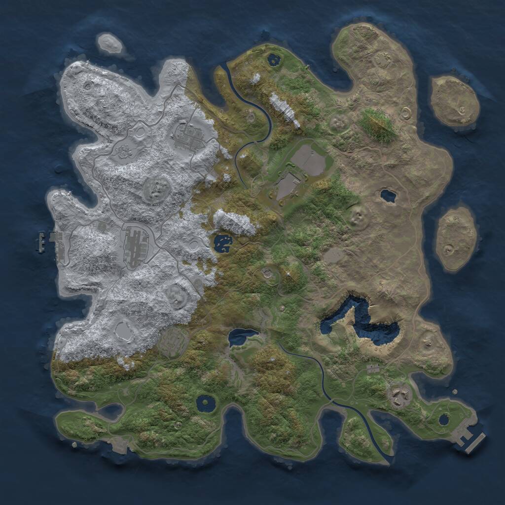 Rust Map: Procedural Map, Size: 4000, Seed: 1775224880, 12 Monuments
