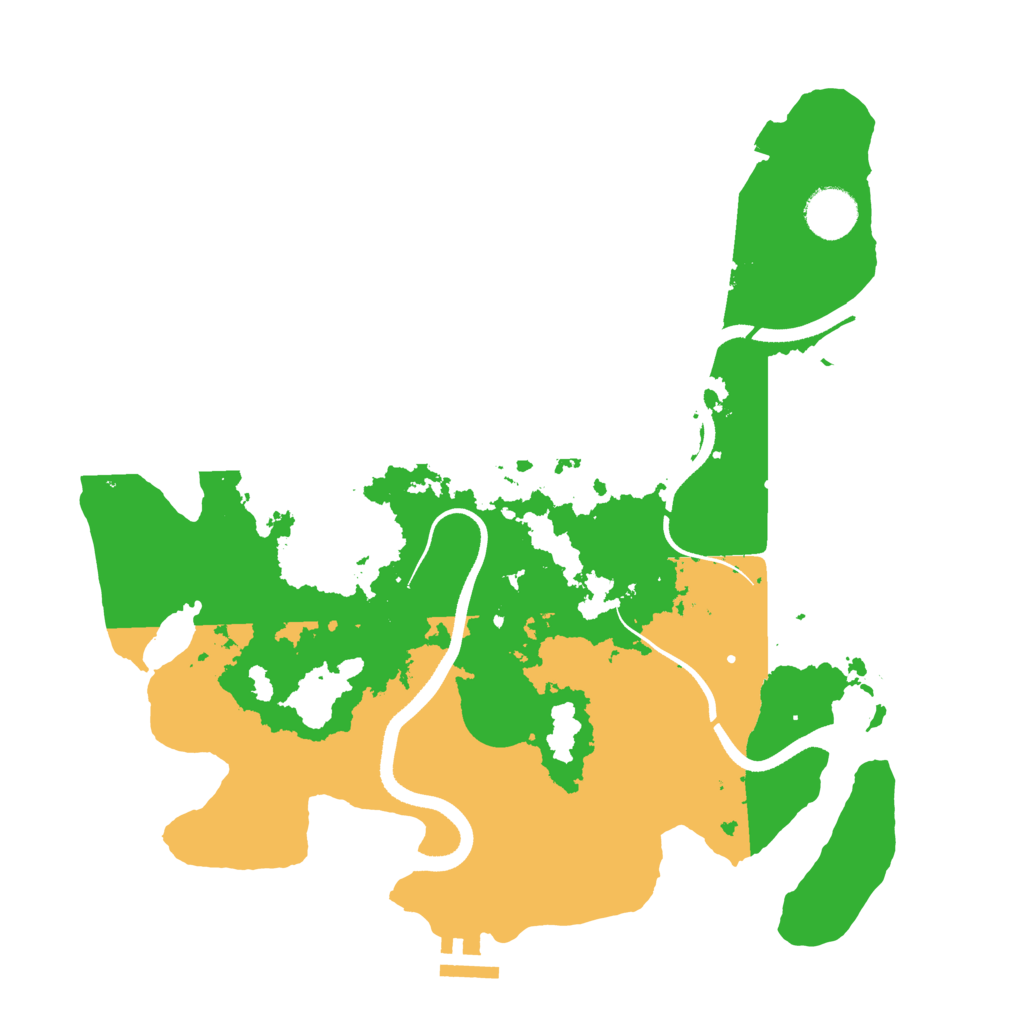 Biome Rust Map: Procedural Map, Size: 3500, Seed: 624534