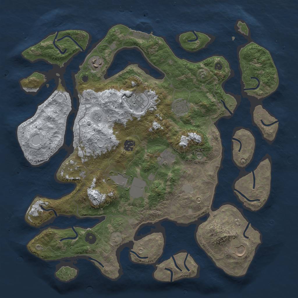 Rust Map: Procedural Map, Size: 4000, Seed: 1776873704, 15 Monuments