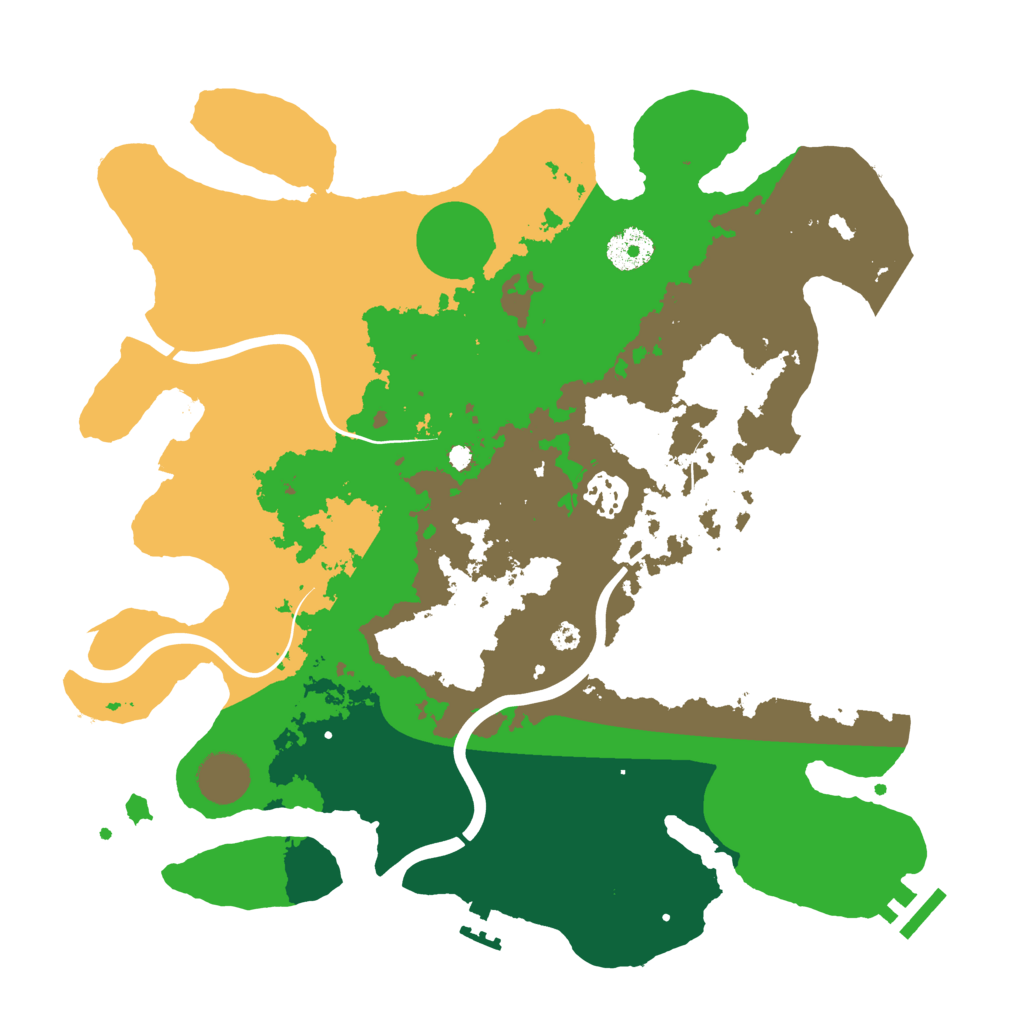 Biome Rust Map: Procedural Map, Size: 3500, Seed: 480176
