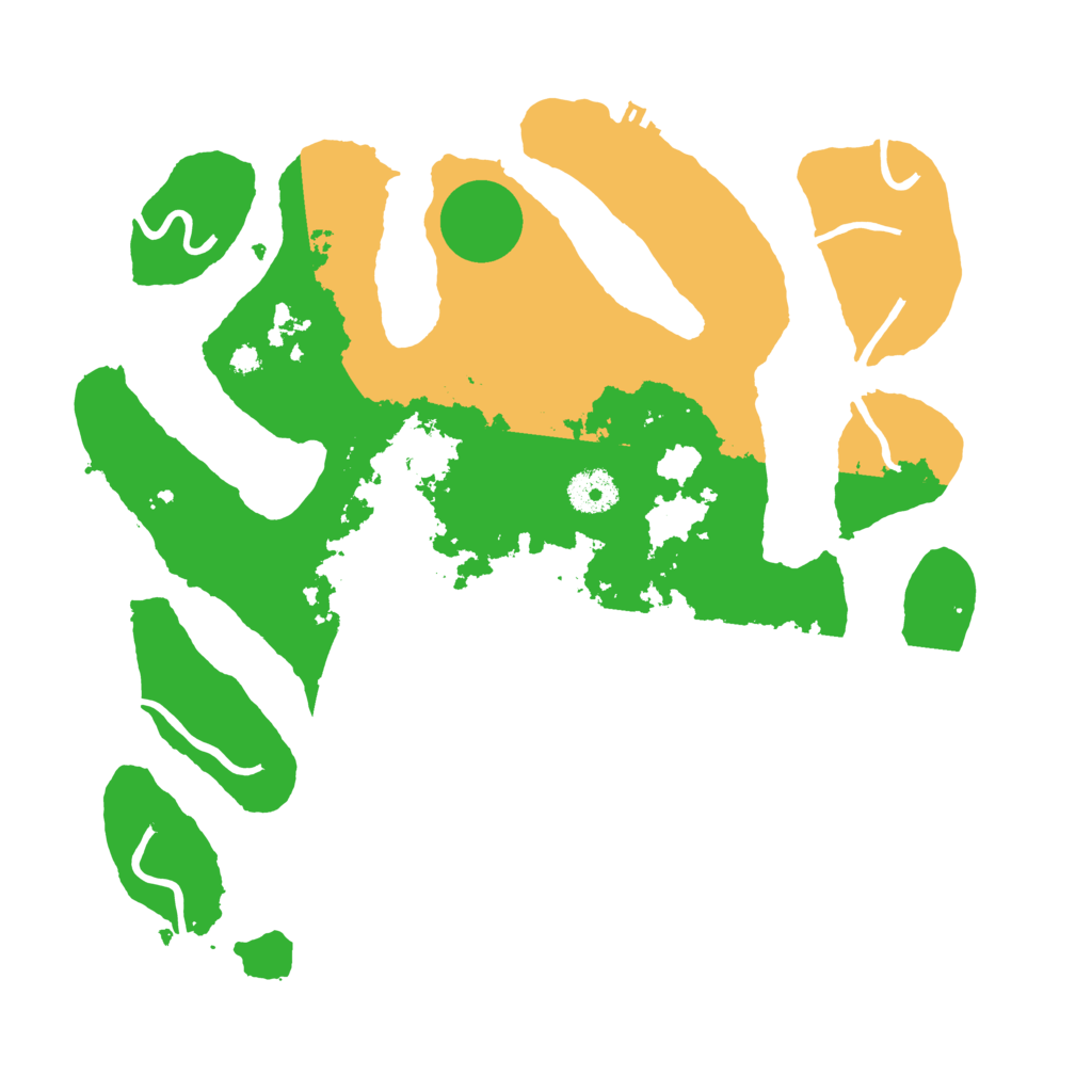 Biome Rust Map: Procedural Map, Size: 3500, Seed: 1041124