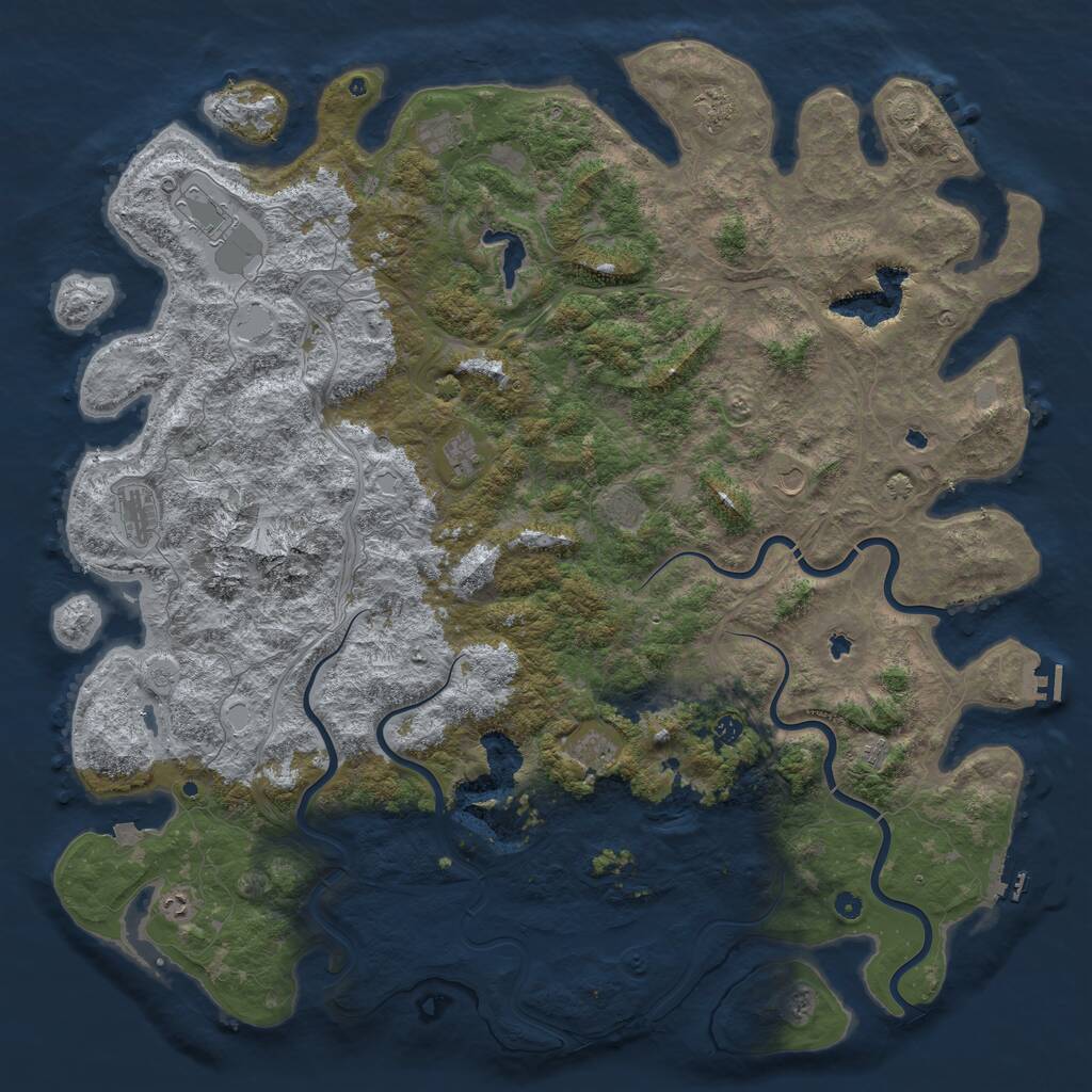 Rust Map: Procedural Map, Size: 6000, Seed: 1567882147, 17 Monuments