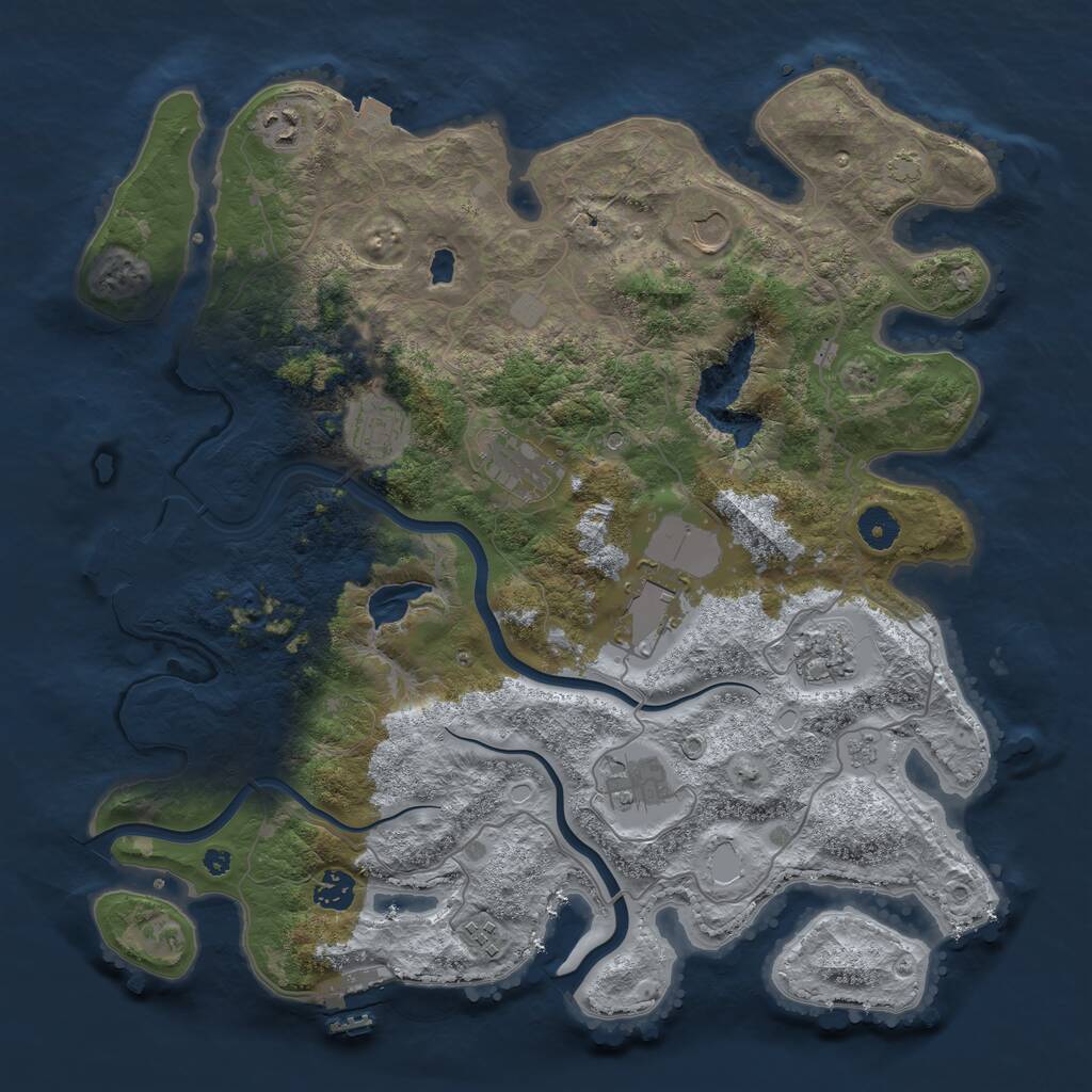 Rust Map: Procedural Map, Size: 4000, Seed: 512095, 15 Monuments