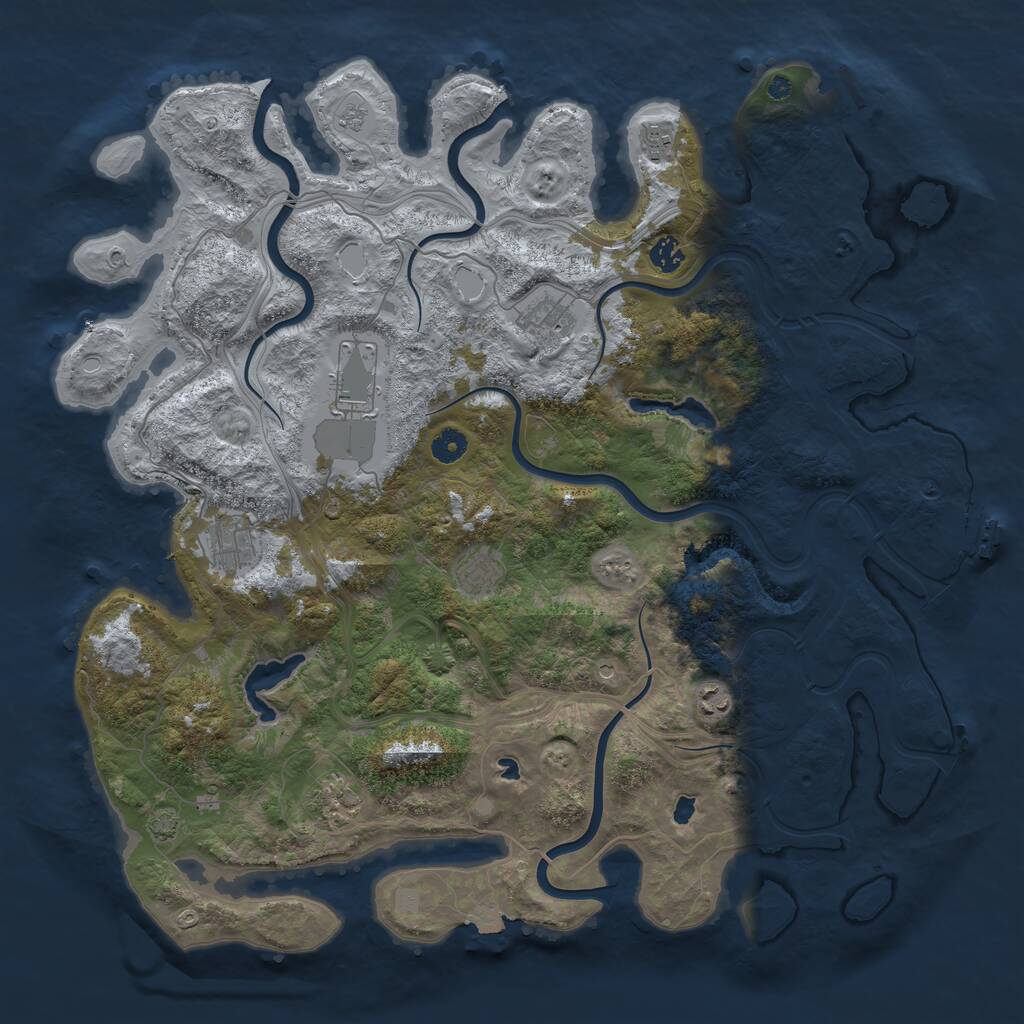 Rust Map: Procedural Map, Size: 4500, Seed: 2179, 14 Monuments