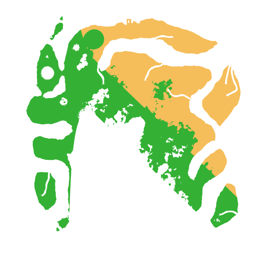 Biome Rust Map: Procedural Map, Size: 3500, Seed: 4086001