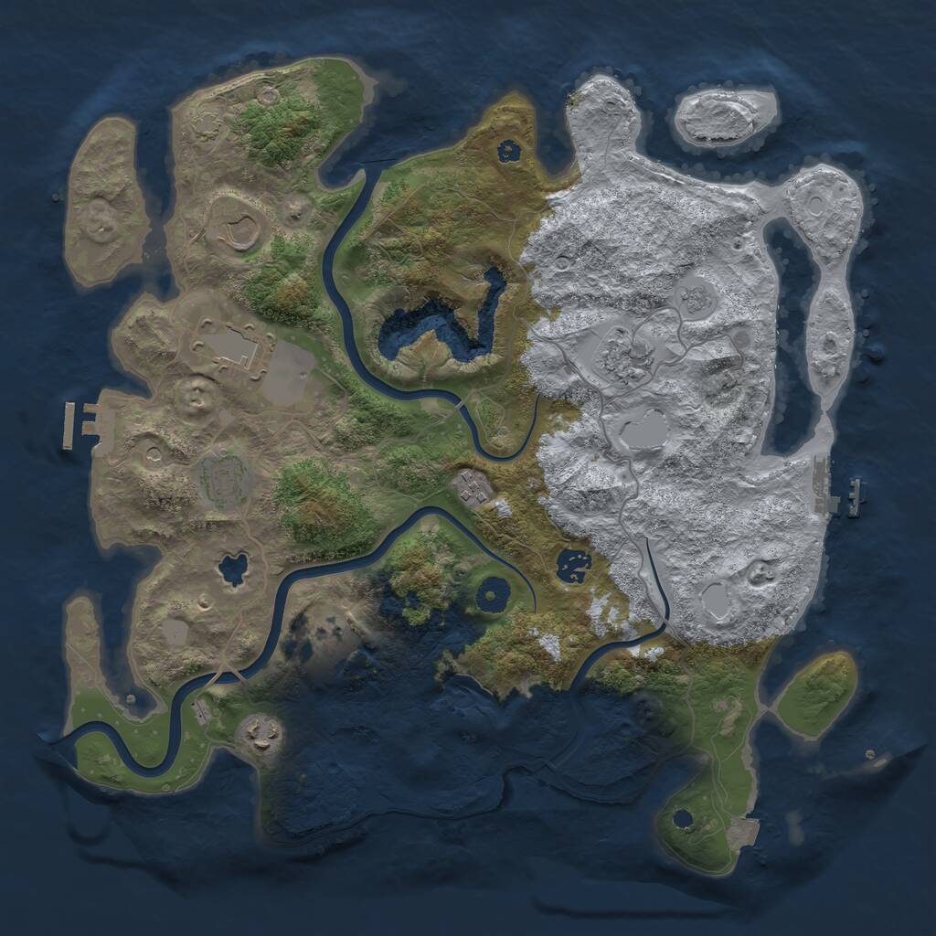 Rust Map: Procedural Map, Size: 4000, Seed: 787010, 14 Monuments