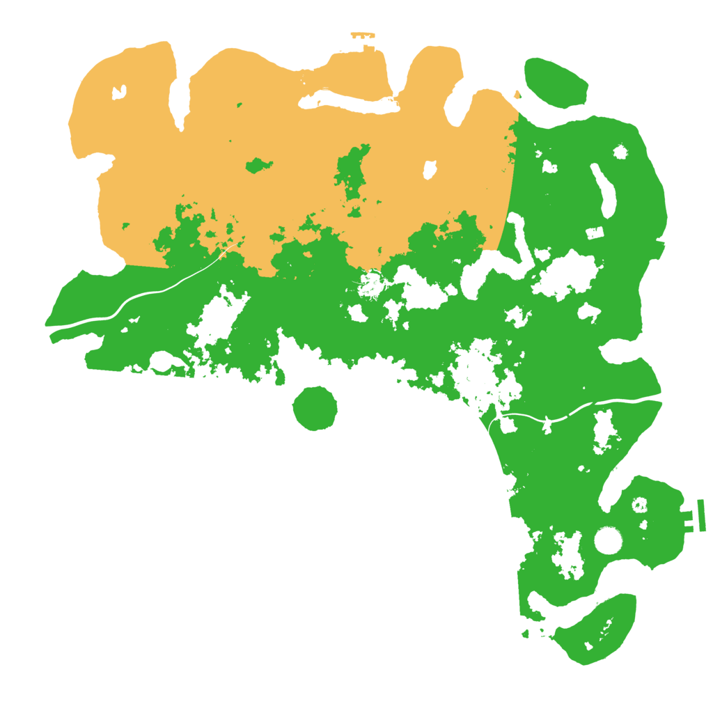Biome Rust Map: Procedural Map, Size: 4500, Seed: 2731316
