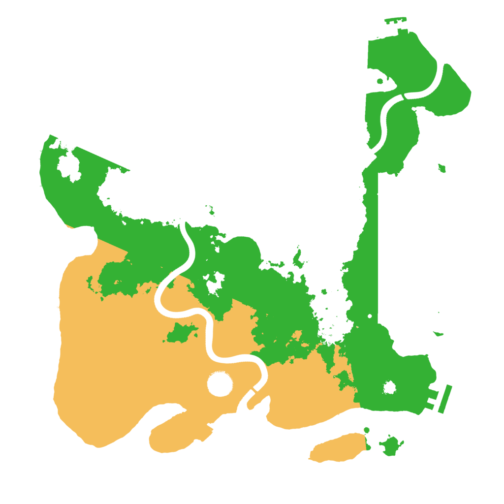 Biome Rust Map: Procedural Map, Size: 3500, Seed: 3205255