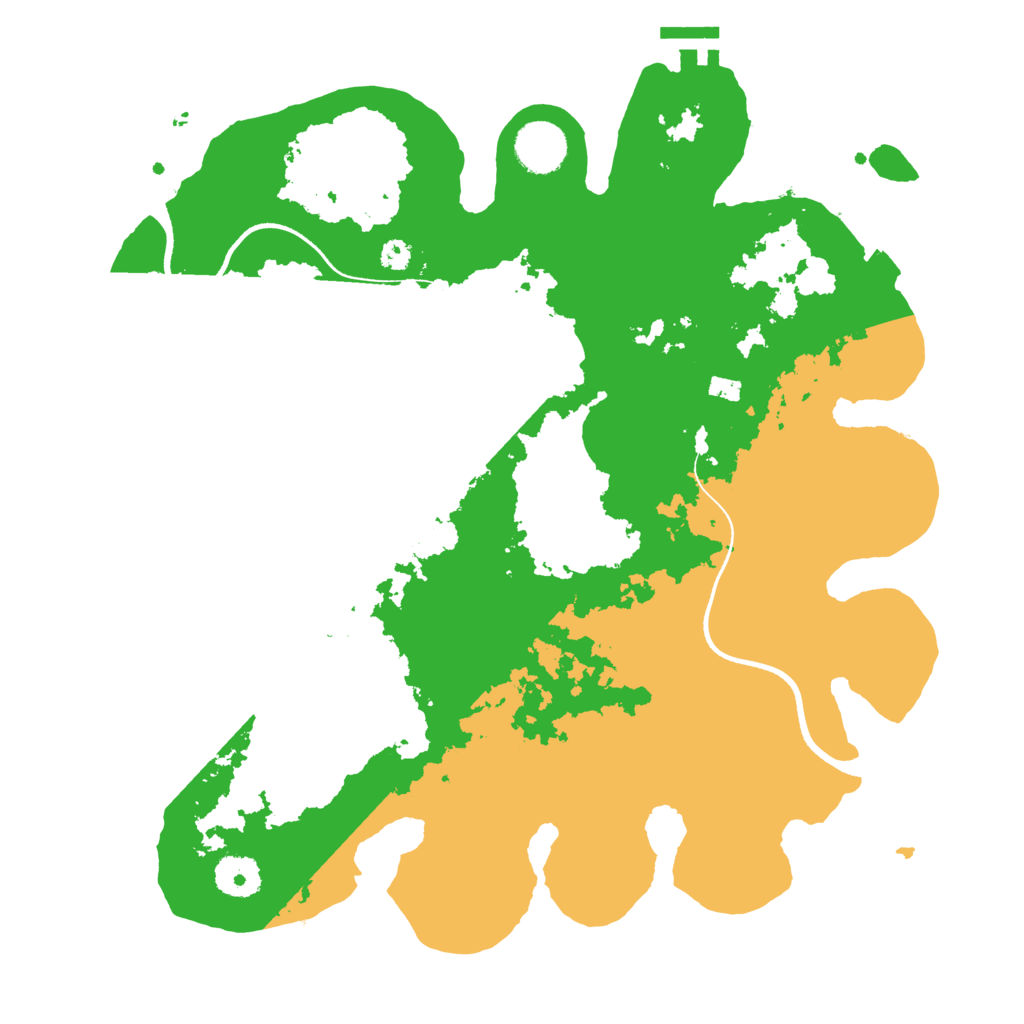 Biome Rust Map: Procedural Map, Size: 3500, Seed: 3761145