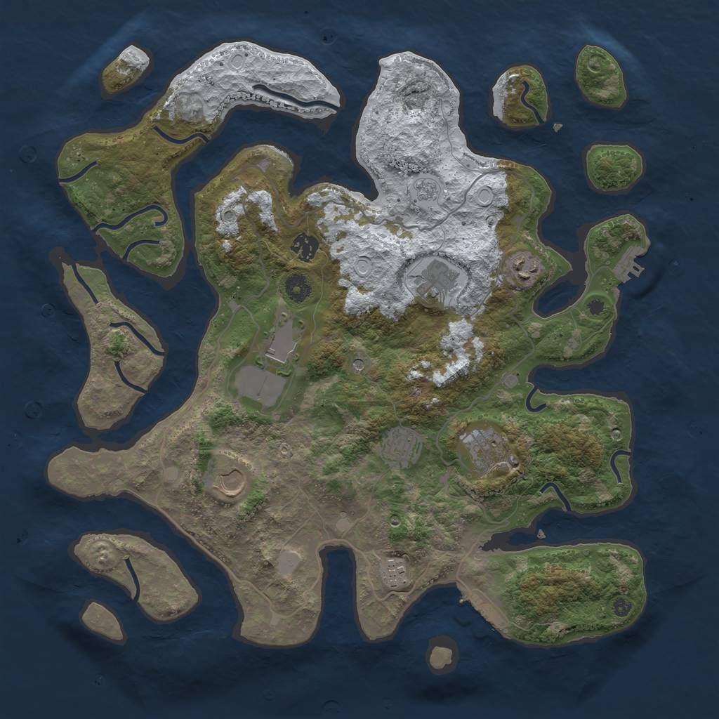 Rust Map: Procedural Map, Size: 4000, Seed: 12946, 17 Monuments