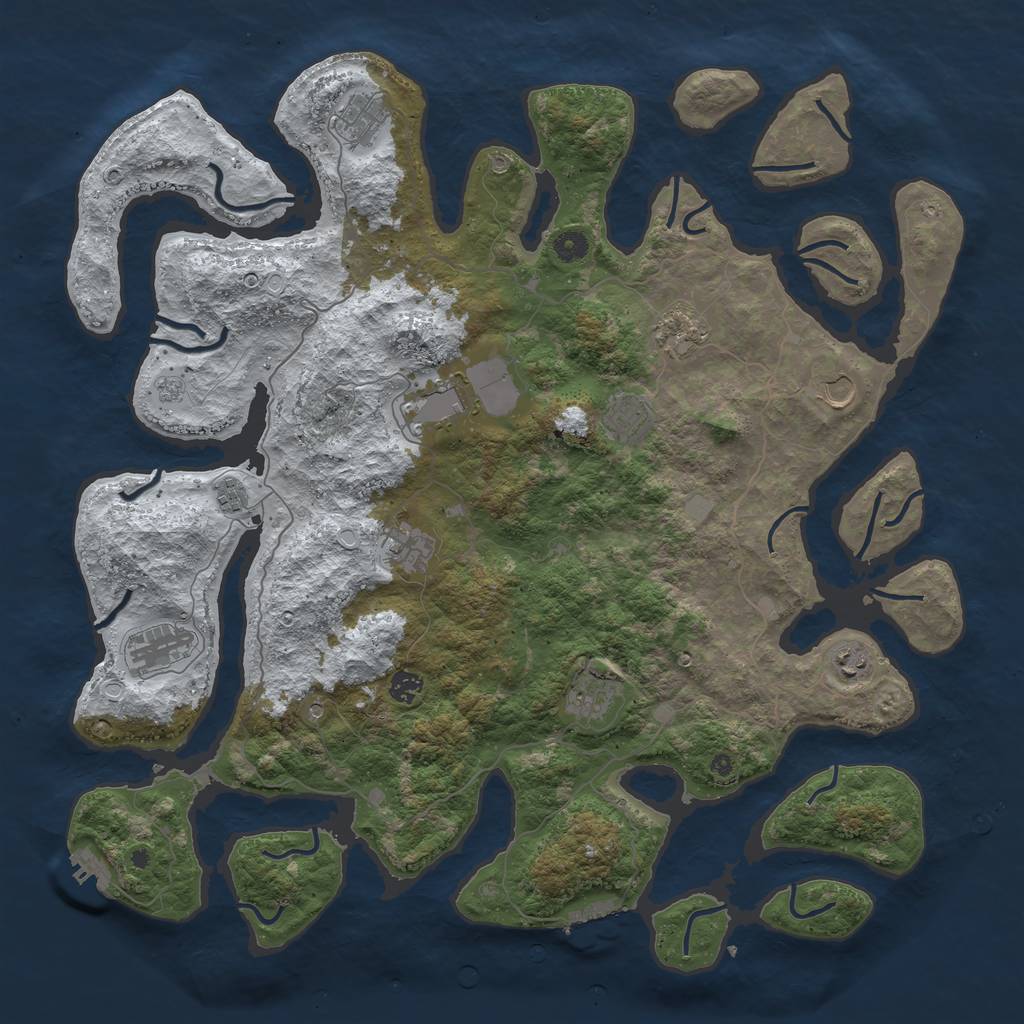 Rust Map: Procedural Map, Size: 4700, Seed: 64209, 20 Monuments