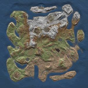 Thumbnail Rust Map: Procedural Map, Size: 3900, Seed: 1, 14 Monuments