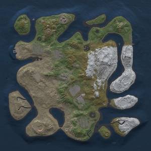 Thumbnail Rust Map: Procedural Map, Size: 3500, Seed: 1692944663, 19 Monuments