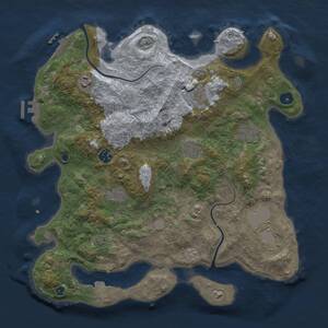 Thumbnail Rust Map: Procedural Map, Size: 3800, Seed: 597886, 14 Monuments