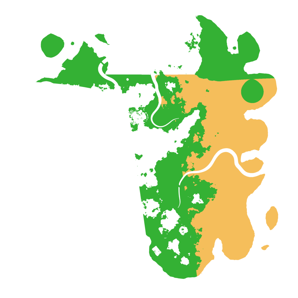Biome Rust Map: Procedural Map, Size: 3500, Seed: 5138576