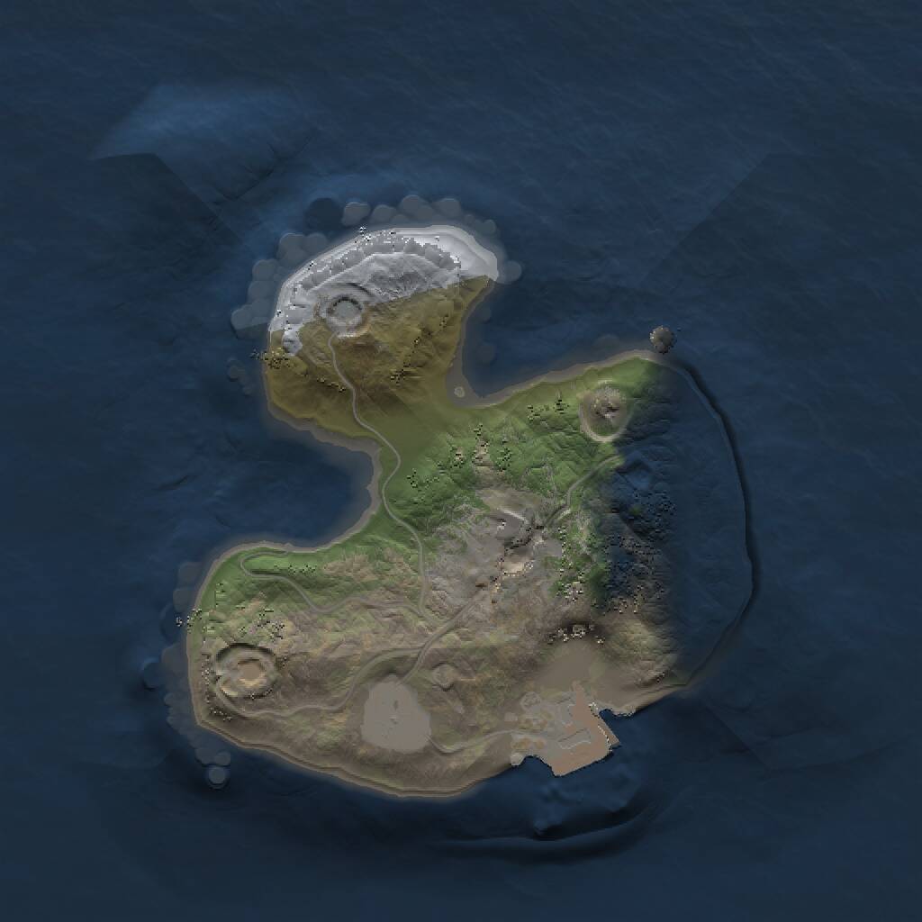 Rust Map: Procedural Map, Size: 1500, Seed: 86, 1 Monuments