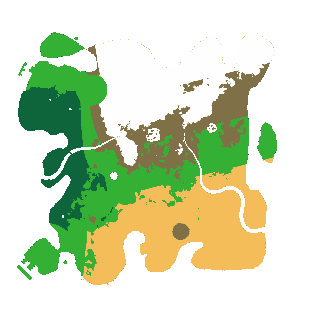 Biome Rust Map: Procedural Map, Size: 3200, Seed: 1