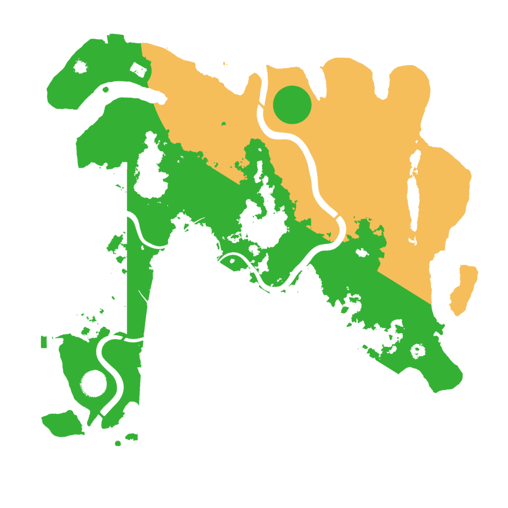 Biome Rust Map: Procedural Map, Size: 3500, Seed: 2216634