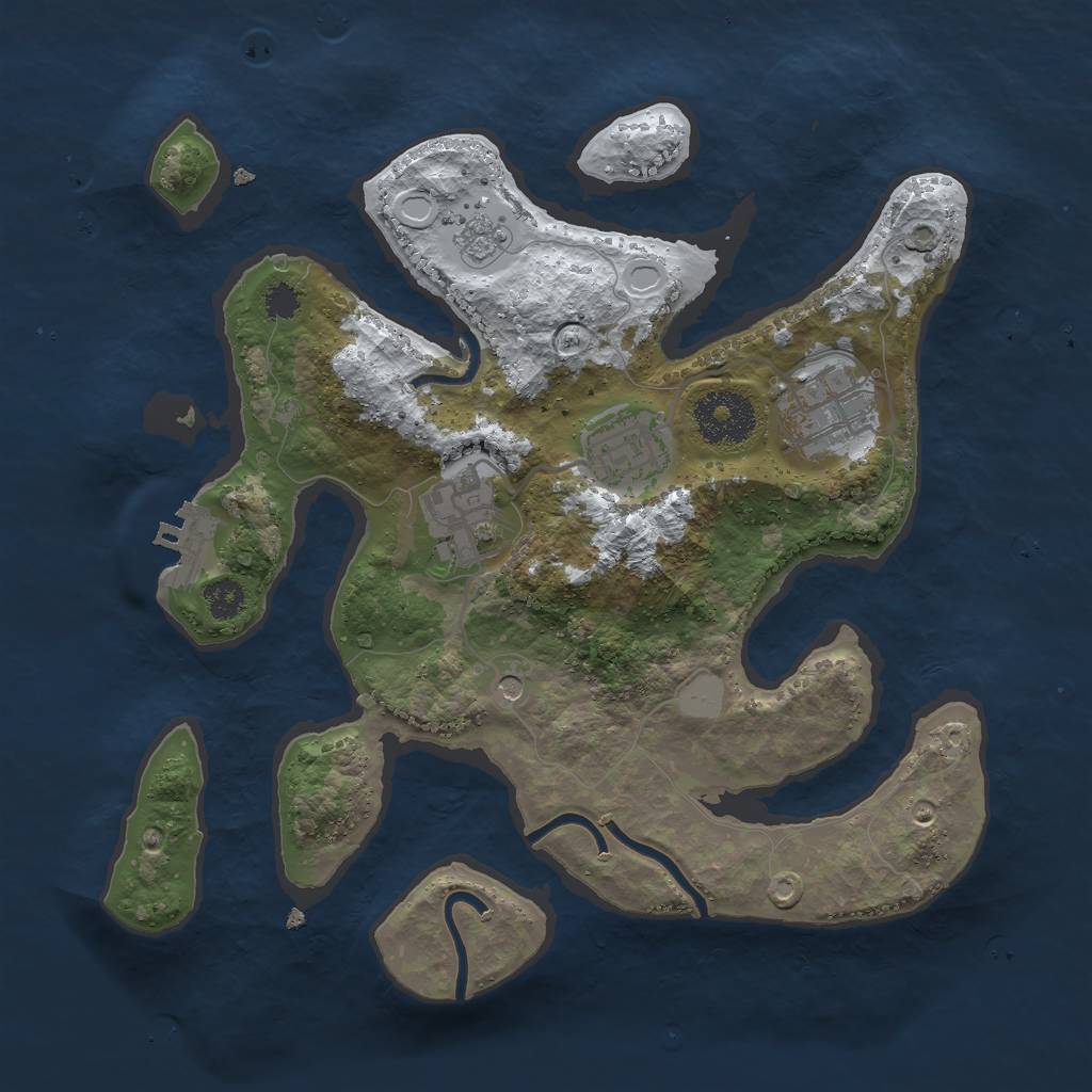 Rust Map: Procedural Map, Size: 2800, Seed: 648984, 11 Monuments