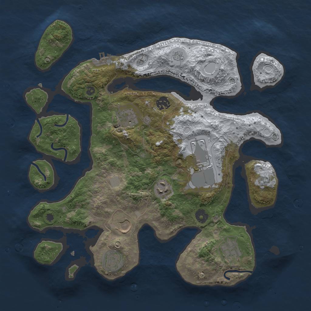 Rust Map: Procedural Map, Size: 3500, Seed: 1506626, 15 Monuments