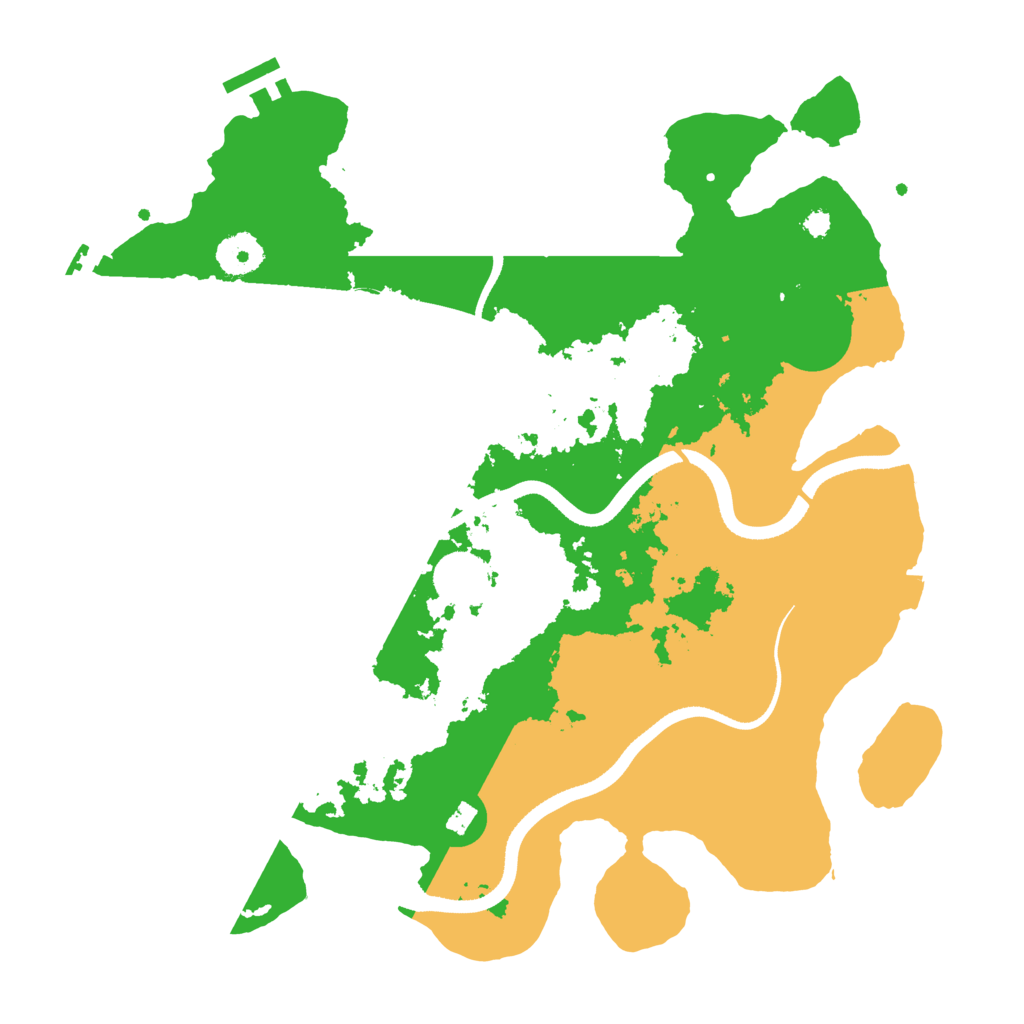 Biome Rust Map: Procedural Map, Size: 3500, Seed: 1040566