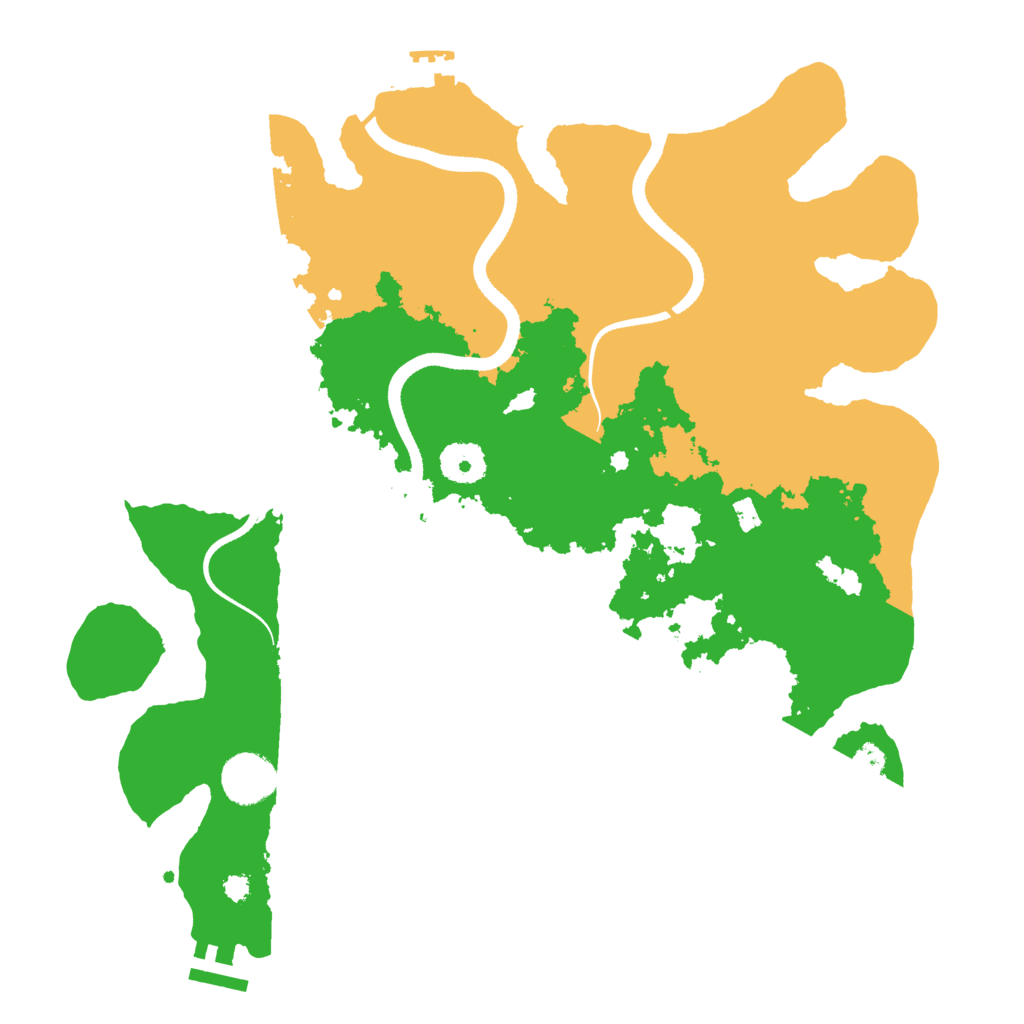 Biome Rust Map: Procedural Map, Size: 3500, Seed: 4573541