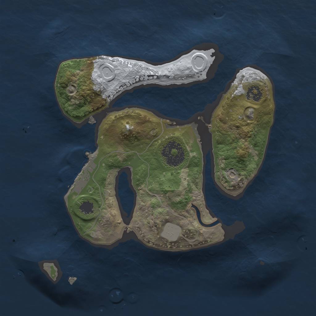 Rust Map: Procedural Map, Size: 2000, Seed: 797623150, 6 Monuments