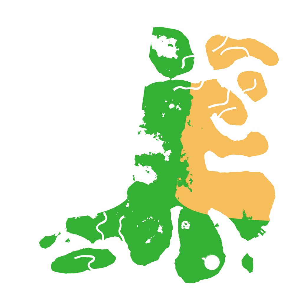 Biome Rust Map: Procedural Map, Size: 3500, Seed: 1168294