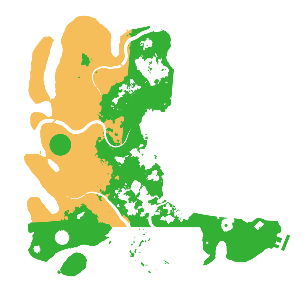 Biome Rust Map: Procedural Map, Size: 3700, Seed: 4383000