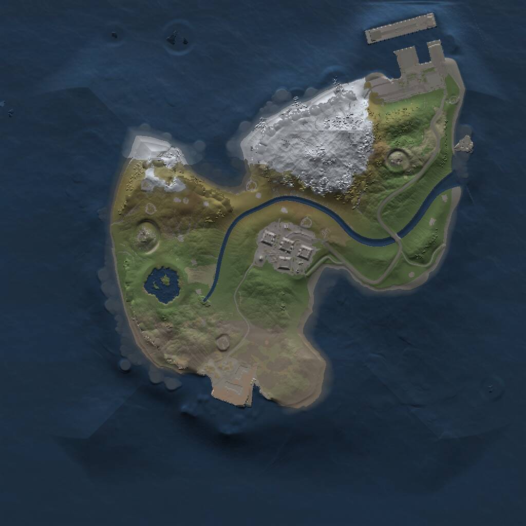 Rust Map: Procedural Map, Size: 1500, Seed: 1236311, 3 Monuments