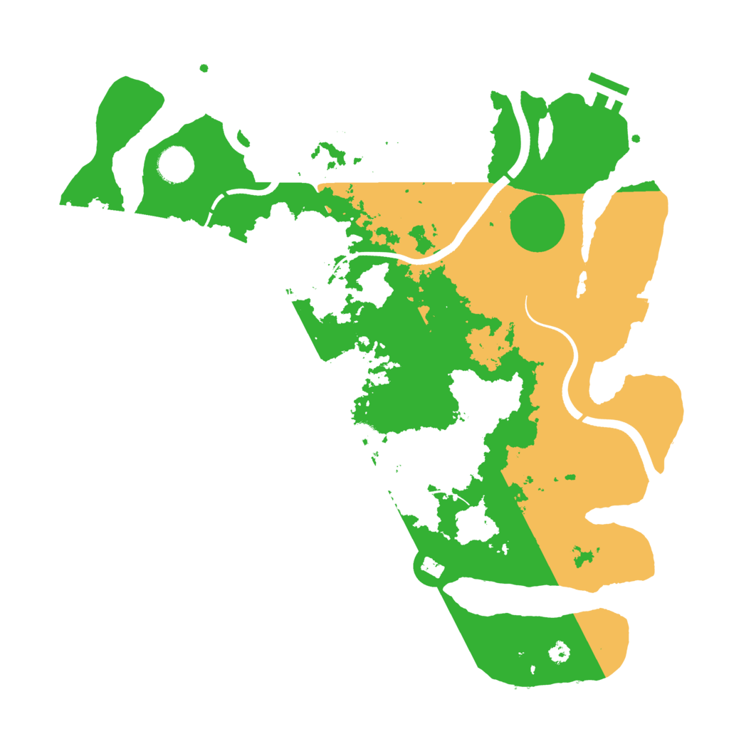 Biome Rust Map: Procedural Map, Size: 3550, Seed: 659463