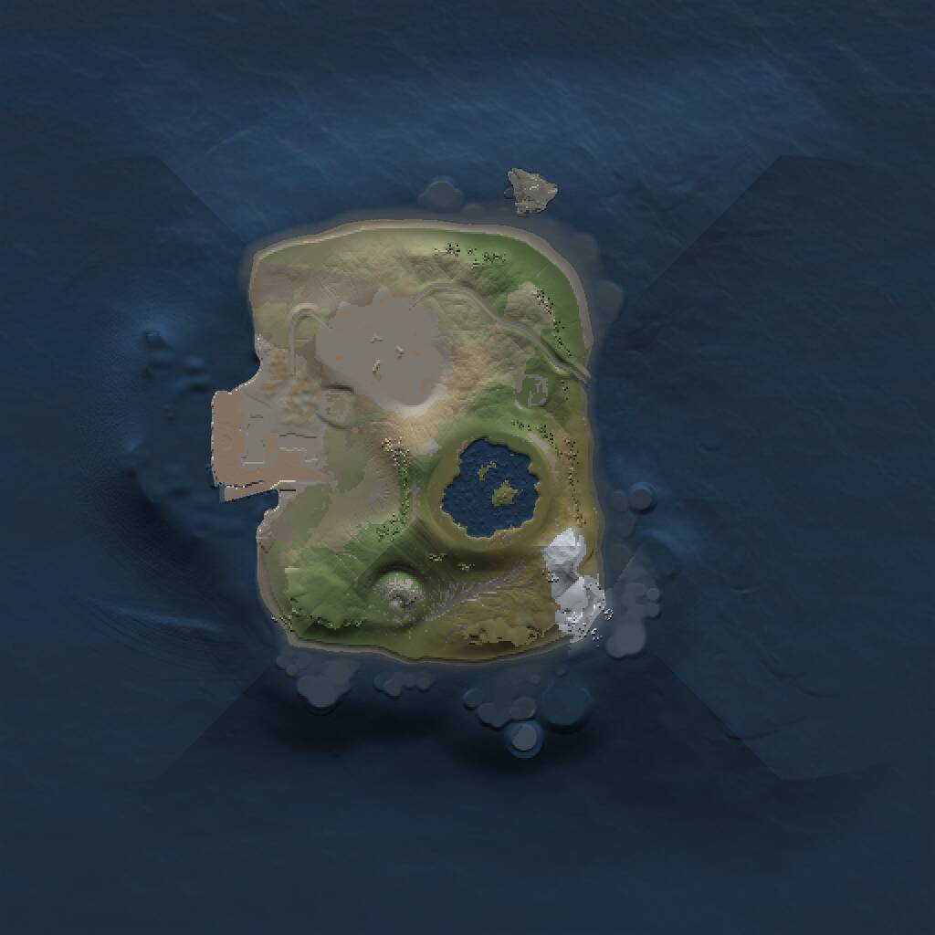 Rust Map: Procedural Map, Size: 1000, Seed: 1593069593, 1 Monuments