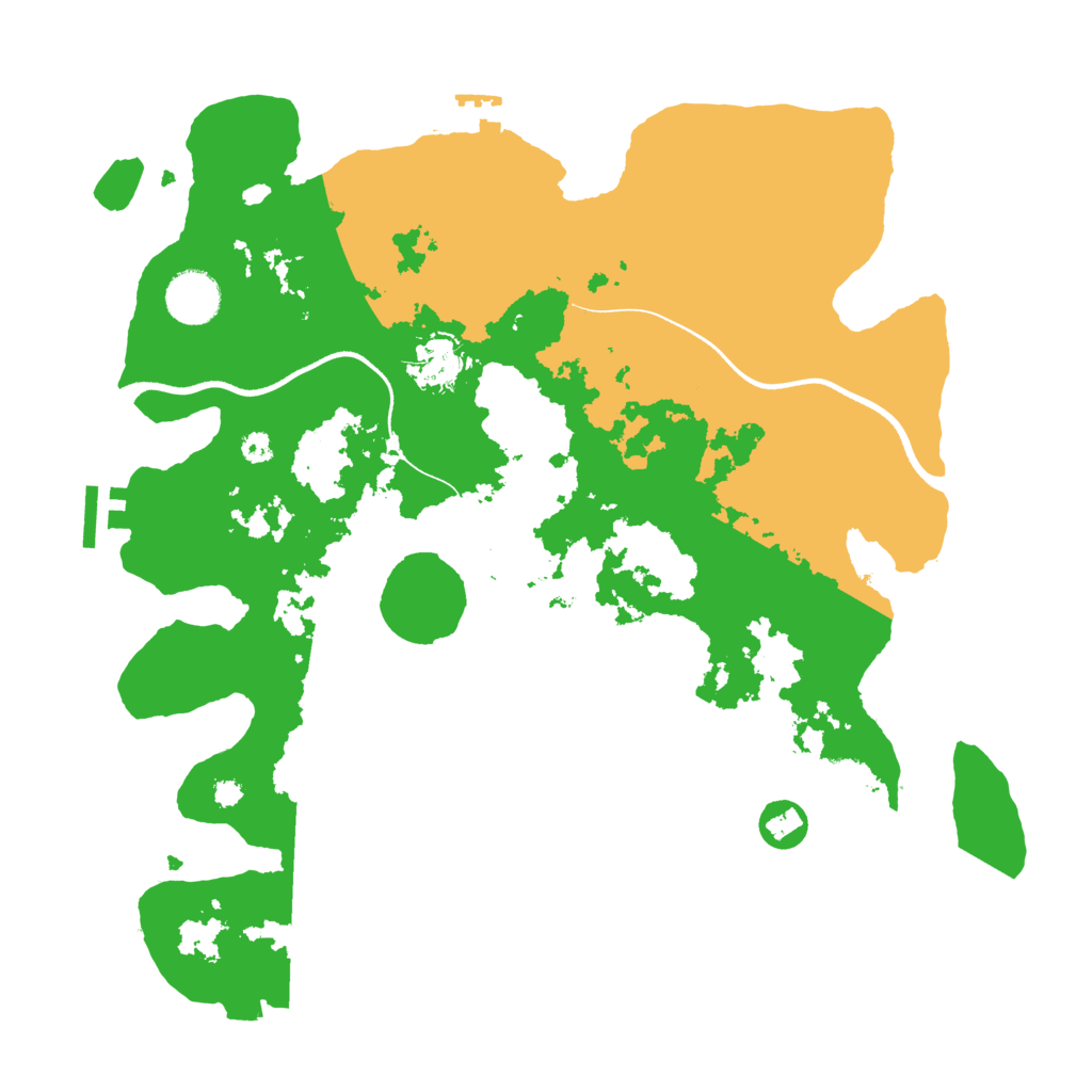 Biome Rust Map: Procedural Map, Size: 3550, Seed: 164296