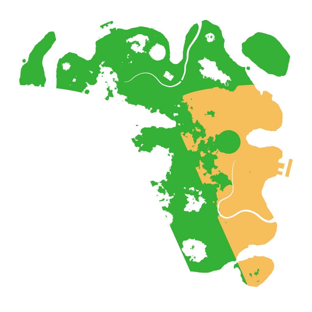 Biome Rust Map: Procedural Map, Size: 3500, Seed: 71758
