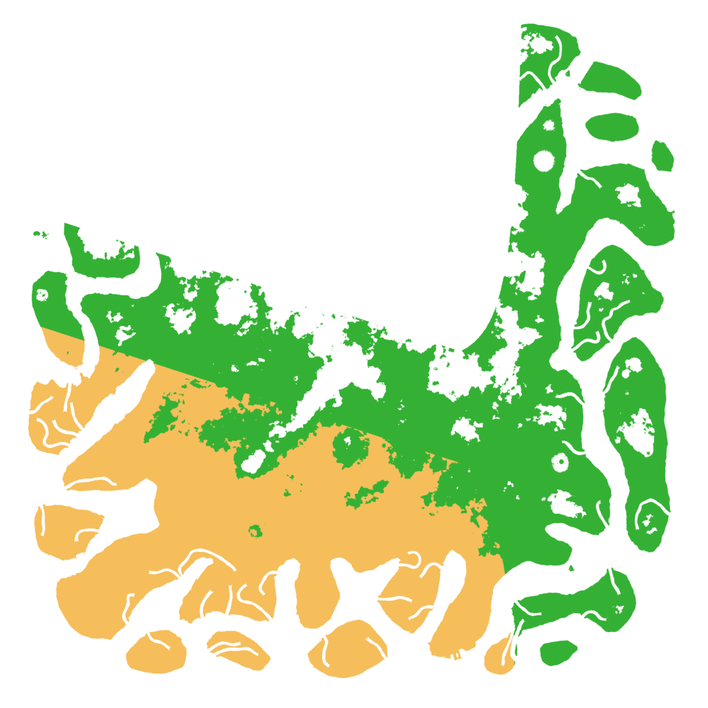 Biome Rust Map: Procedural Map, Size: 6000, Seed: 1991