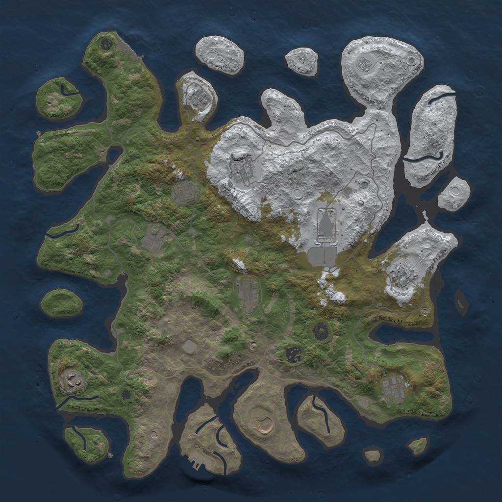 Rust Map: Procedural Map, Size: 4500, Seed: 1589134413, 20 Monuments