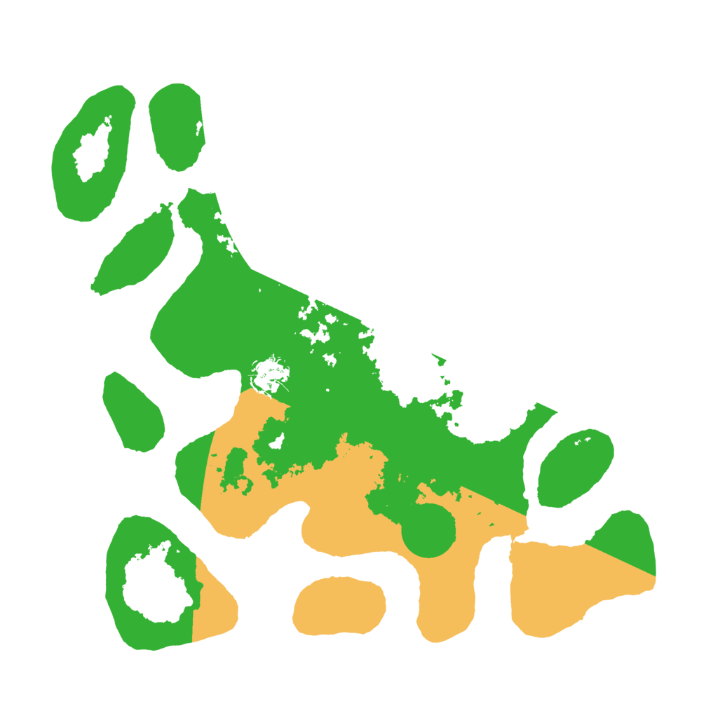 Biome Rust Map: Barren, Size: 3500, Seed: 151863