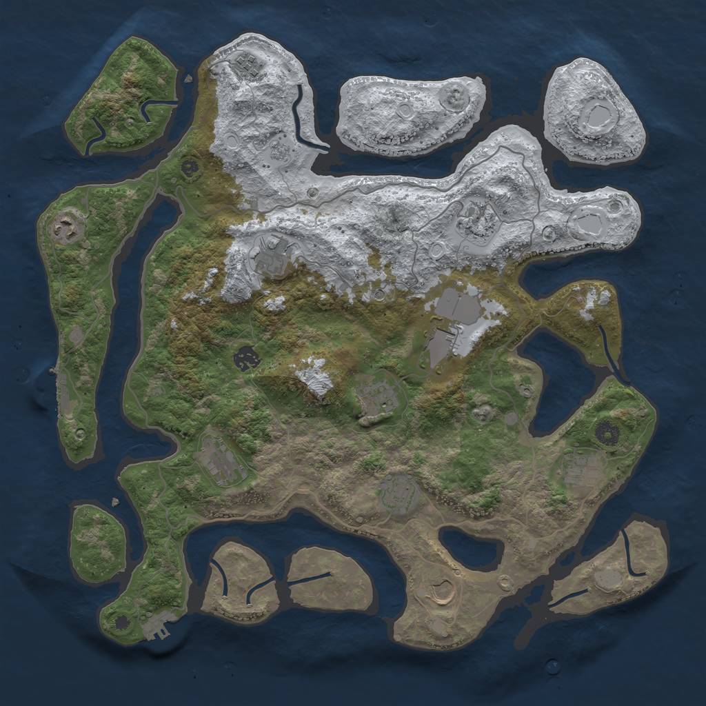 Rust Map: Procedural Map, Size: 4250, Seed: 6969420, 20 Monuments