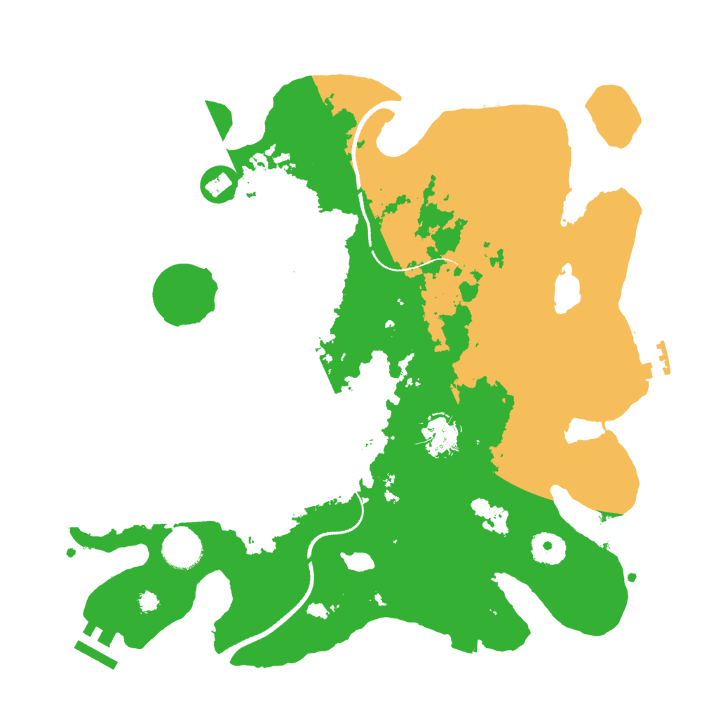 Biome Rust Map: Procedural Map, Size: 3200, Seed: 51936593