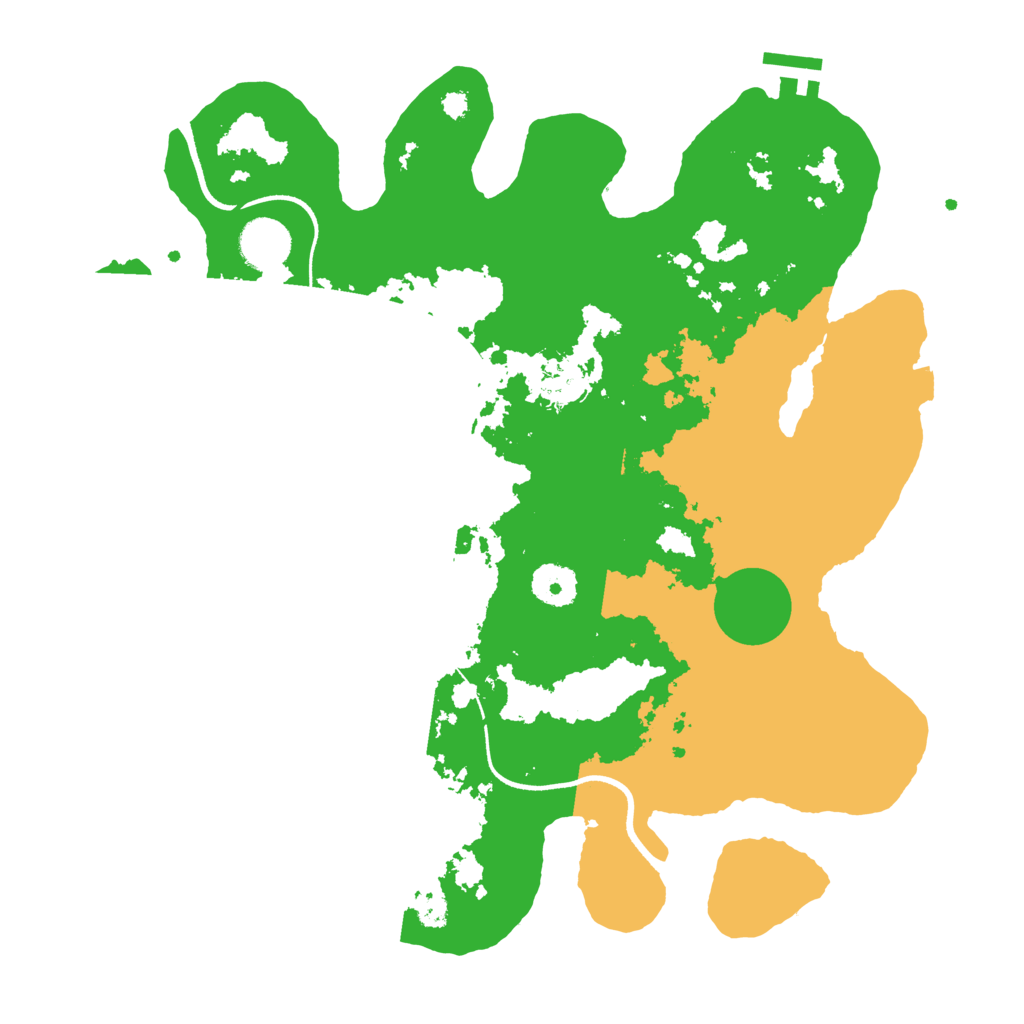 Biome Rust Map: Procedural Map, Size: 3500, Seed: 3664939