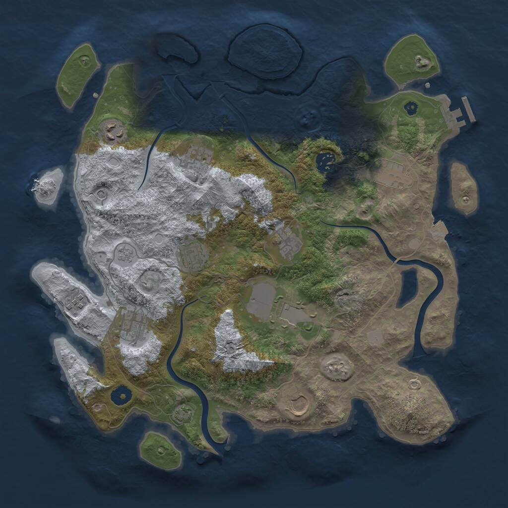 Rust Map: Procedural Map, Size: 3800, Seed: 5625348, 15 Monuments