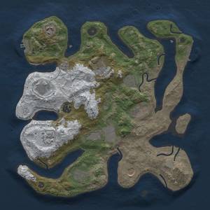Thumbnail Rust Map: Procedural Map, Size: 3500, Seed: 47567475, 20 Monuments
