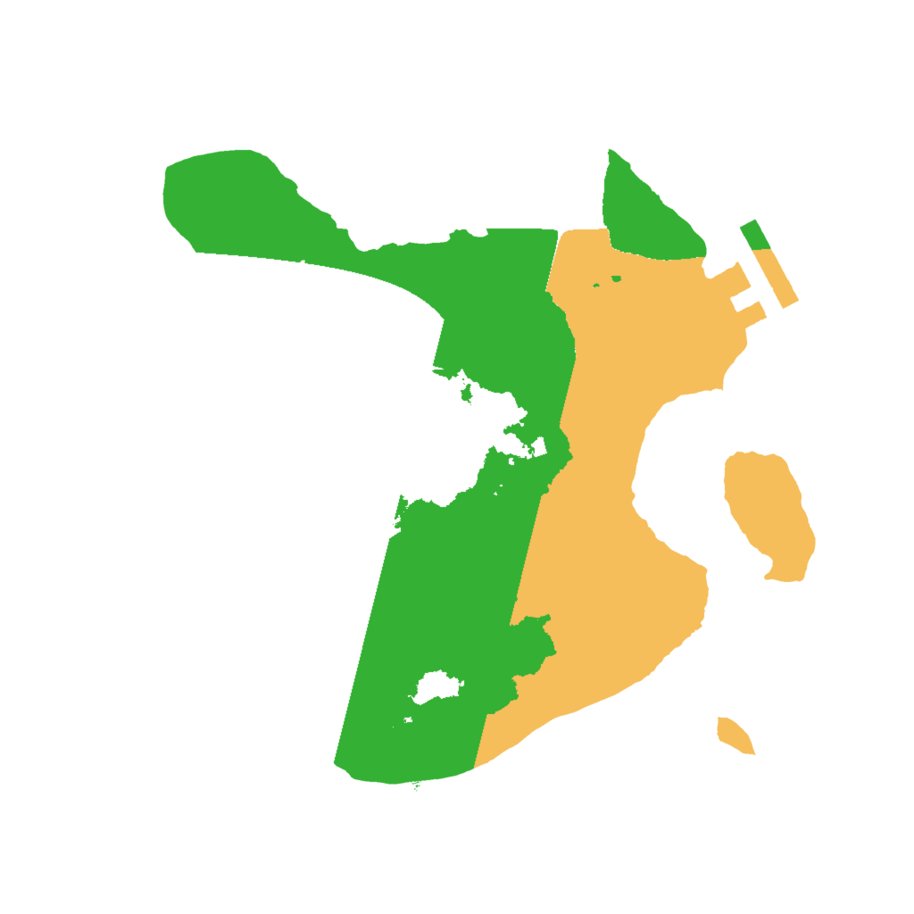 Biome Rust Map: Procedural Map, Size: 2000, Seed: 3336436