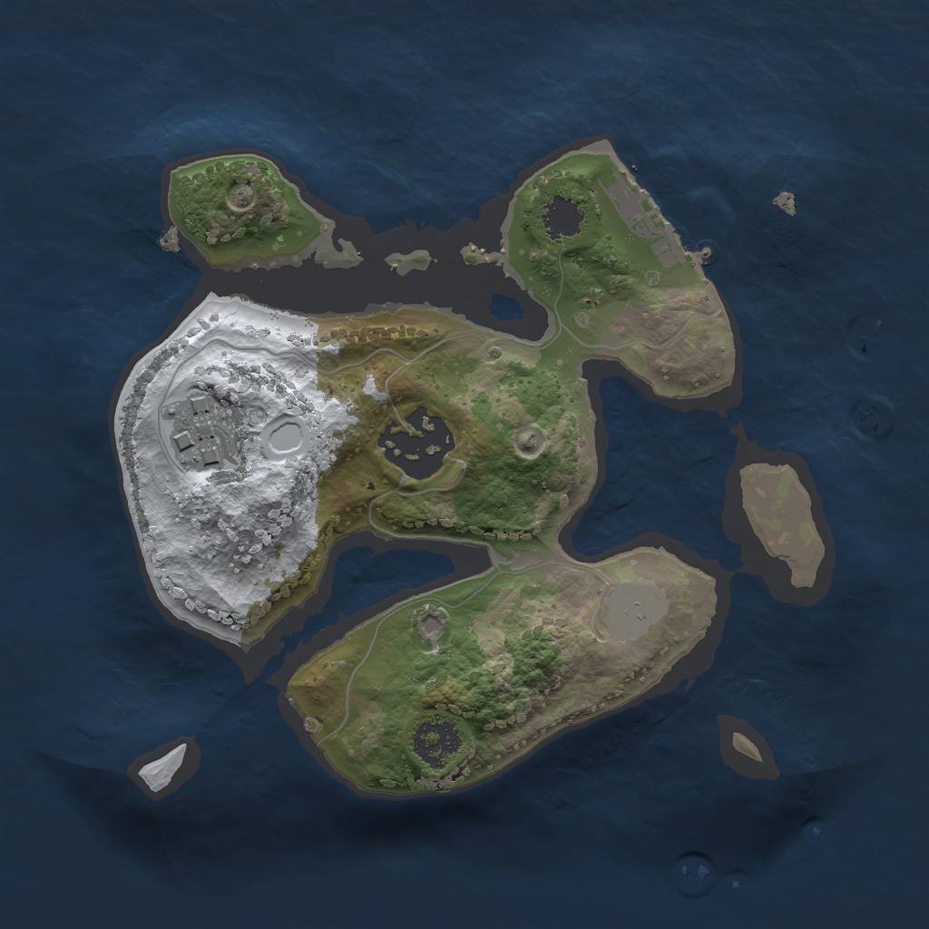 Rust Map: Procedural Map, Size: 2000, Seed: 3336436, 8 Monuments