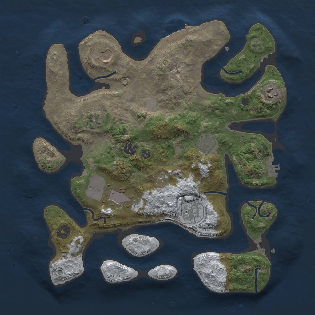 Rust Map: Procedural Map, Size: 3500, Seed: 4650879, 15 Monuments