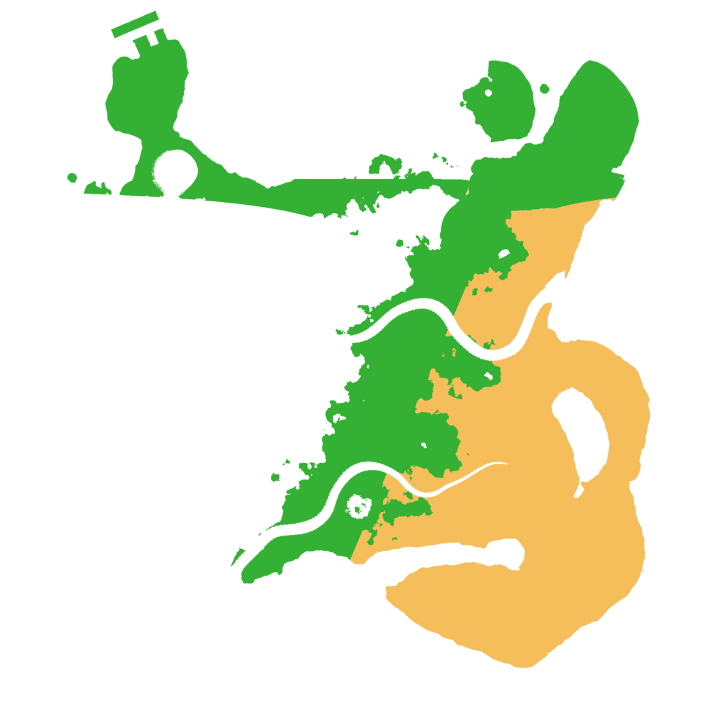 Biome Rust Map: Procedural Map, Size: 3000, Seed: 158322166